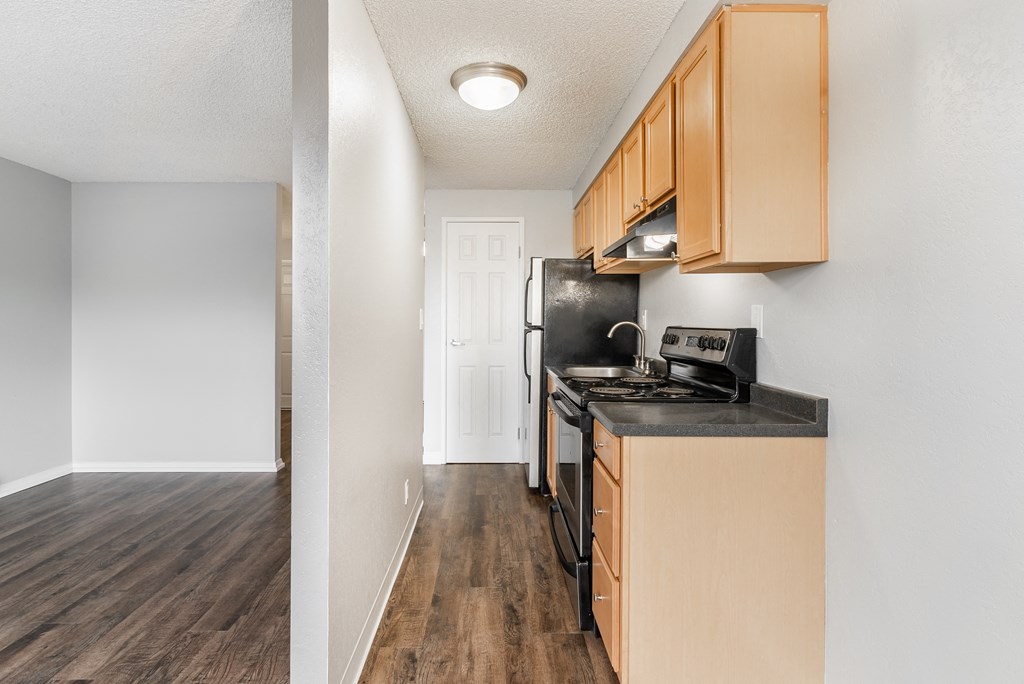 Luxe at Meridian Apartments Studio Kitchen