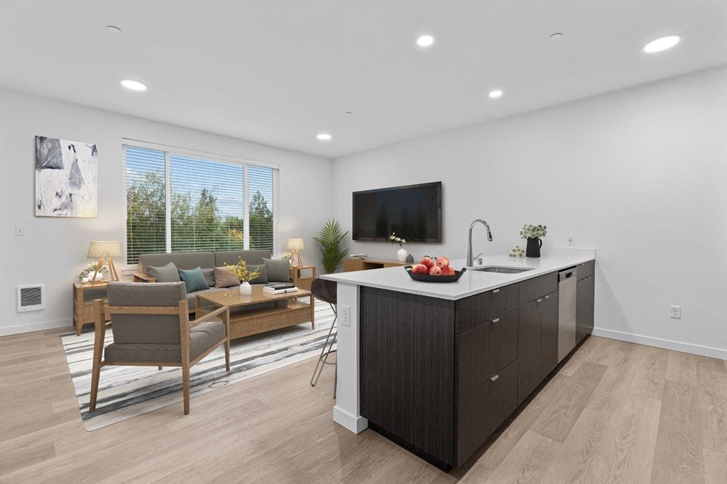 Sumner Mill Model Kitchen and Living Room