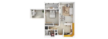 Sycamore Apartments in Walla Walla, Washington One Bedroom Floor Plan