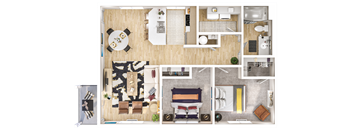 The Goat B1 3D Floor Plan