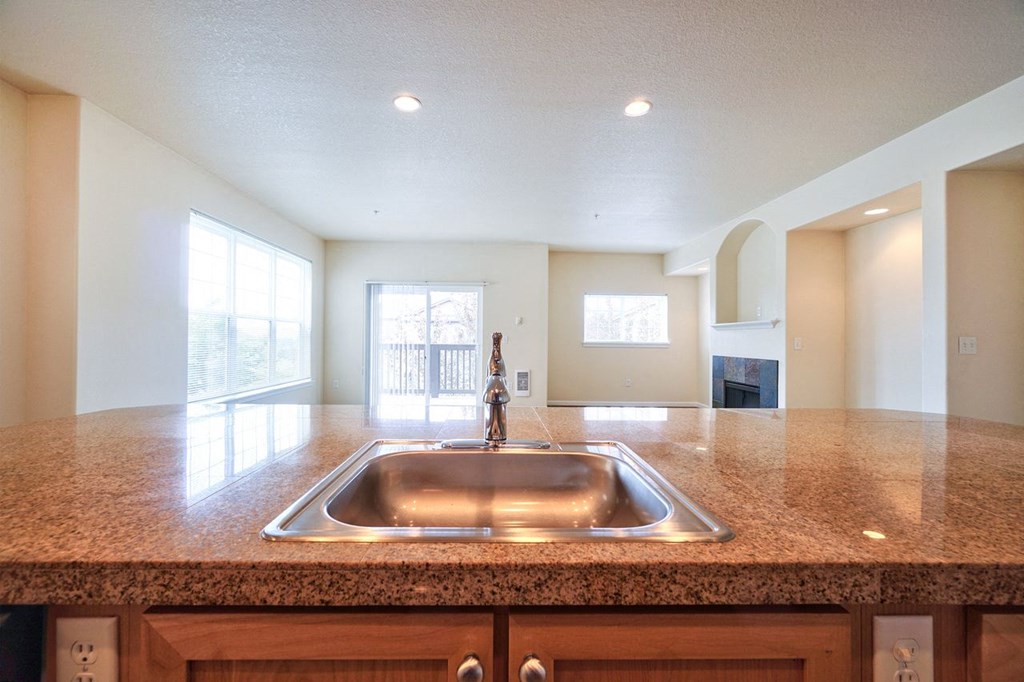 the kitchen is clean and ready for us to use