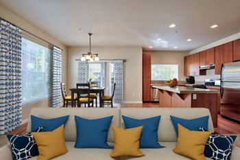 Creekview Crossing Apartments staged living room - Photo Gallery 2