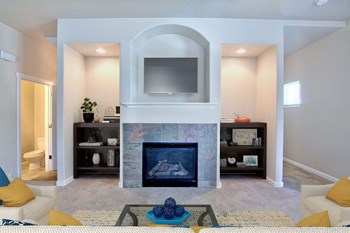 Creekview Crossing Apartments fireplace - Photo Gallery 4