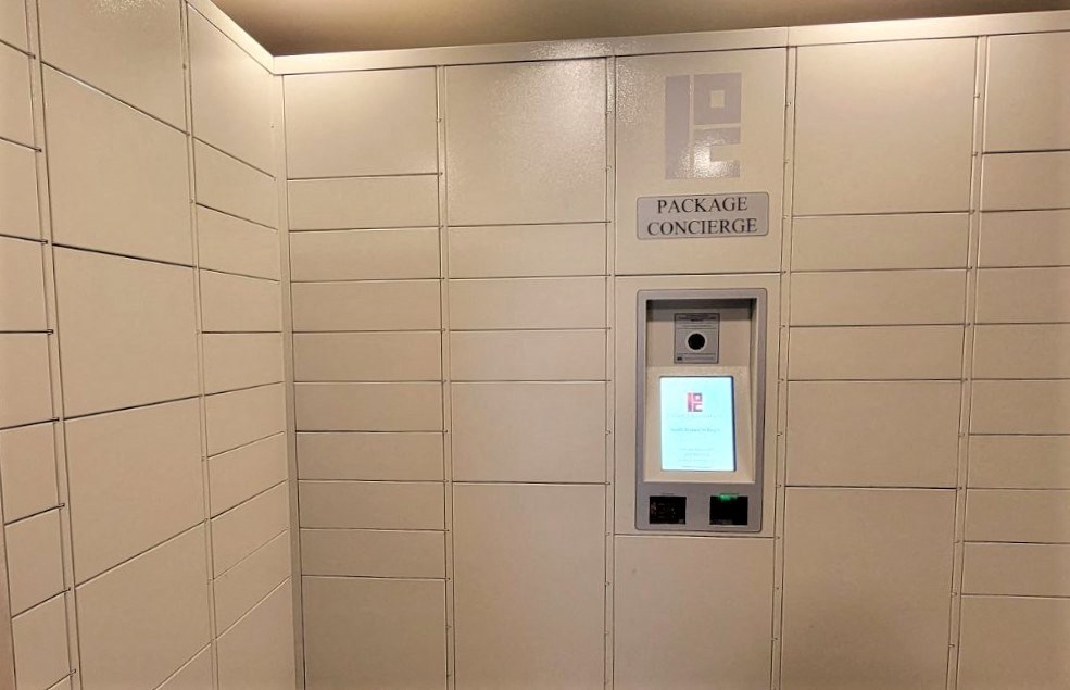 Lux Apartments Bellevue WA Package Concierge package locker