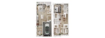56th at Arcadia New Homes in Phoenix, Arizona 3x2.5 C Floor Plan