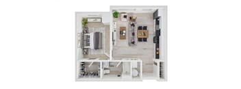 The Annex Bozeman 1x1 C Floorplan