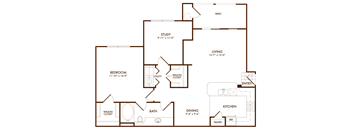 Hudson Miramont Apartments A3 Floor Plan