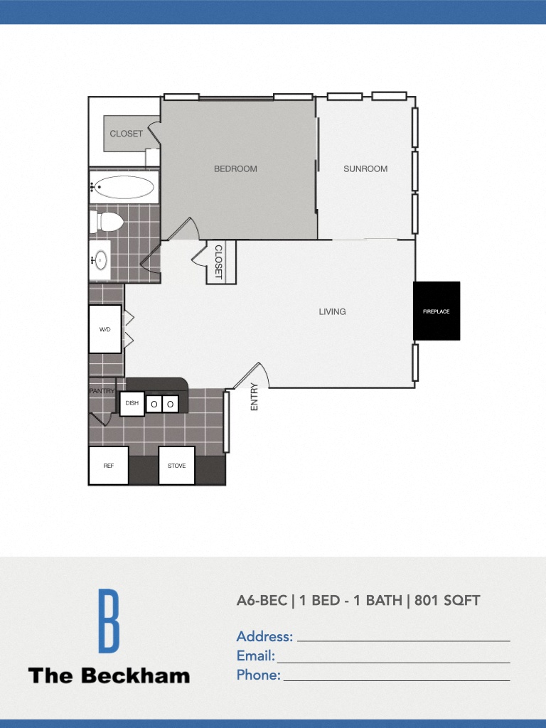 The Beckham A6 Floor Plan