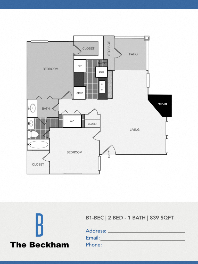 The Beckham B1 Floor Plan