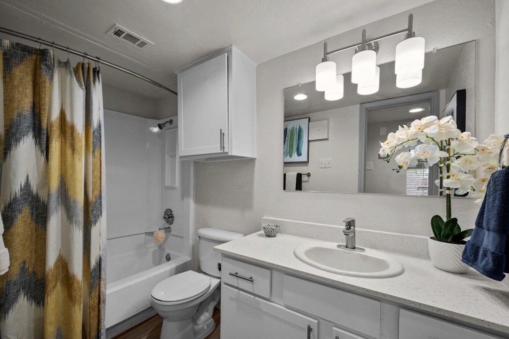 The Camilla Apartments in Mesquite, Texas Model Bathroom
