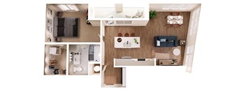 The Crown of Queen City Apartments in Charlotte, North Carolina A3B Floor Plan