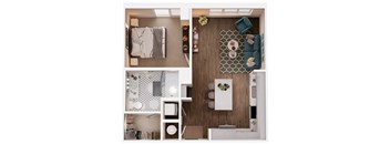 The Crown of Queen City Apartments in Charlotte, North Carolina A4 Floor Plan
