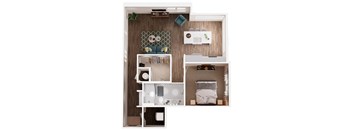 The Crown of Queen City Apartments in Charlotte, North Carolina A6 Floor Plan