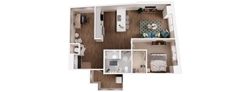 The Crown of Queen City Apartments in Charlotte, North Carolina A8 Floor Plan