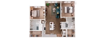 The Crown of Queen City Apartments in Charlotte, North Carolina B1 Floor Plan