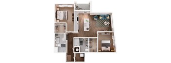 The Crown of Queen City Apartments in Charlotte, North Carolina B4B Floor Plan