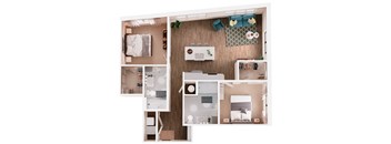 The Crown of Queen City Apartments in Charlotte, North Carolina B5 Floor Plan