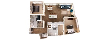 The Crown of Queen City Apartments in Charlotte, North Carolina B7 Floor Plan