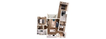 The Crown of Queen City Apartments in Charlotte, North Carolina B9 Floor Plan