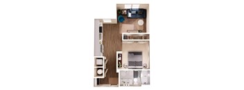 The Crown of Queen City Apartments in Charlotte, North Carolina S1 Floor Plan