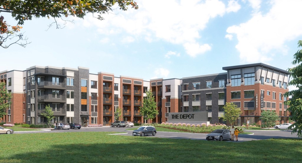 The Depot Apartments in Celina, Texas Exterior Rendering