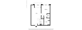 Boulevard on Wilshire Apartments 1 Bed 1 Bath Floor Plan
