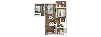 The Elowen in Lacey, WA Two Bedroom Floor Plan
