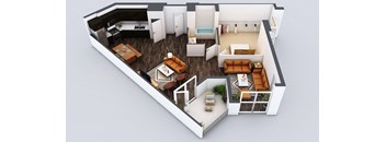 The Fifty Five Fifty 3D Floor Plan - B11