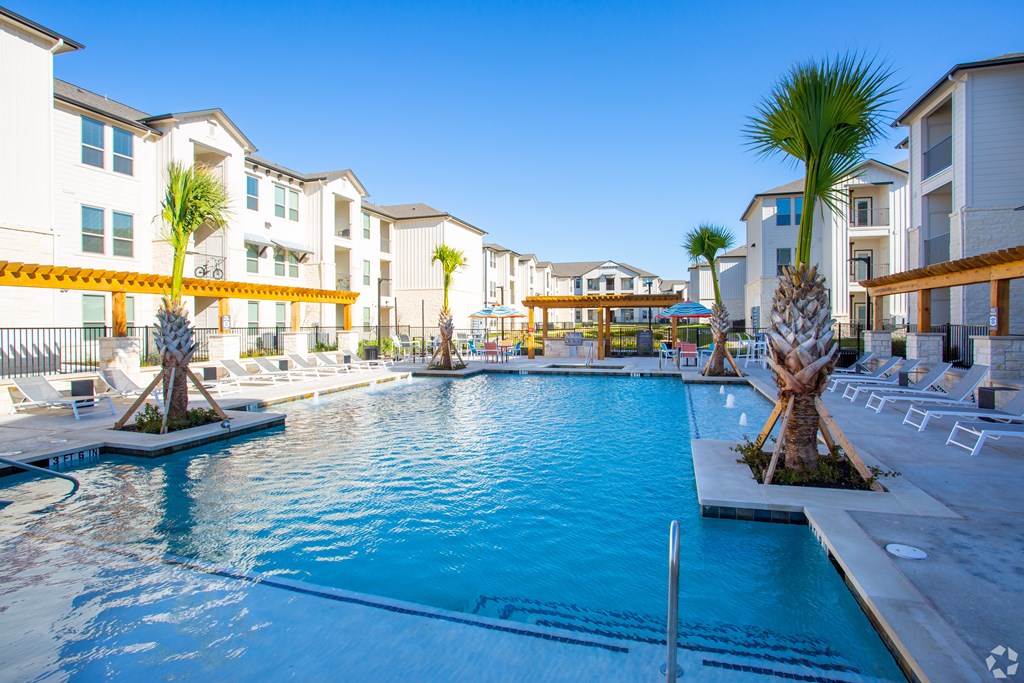 The Flats at Shadowglen Apartments in Manor, TX Pool