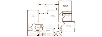 Hudson Miramont Apartments C1 Floor Plan