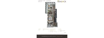 The Hemlock 1 Bed 1 Bath w Den 5 Floor Plan