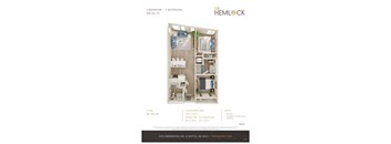 The Hemlock 2 Bed 2 Bath 5 Floor Plan