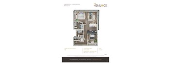 The Hemlock 2 Bed 2 Bath 7 Floor Plan