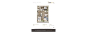 The Hemlock 2 Bed 2 Bath 8A-8B Floor Plan