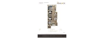 The Hemlock 3 Bed 2 Bath MFTE Floor Plan