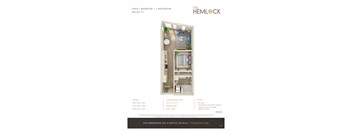 The Hemlock Open 1 Bed 1 Bed 3 Floor Plan