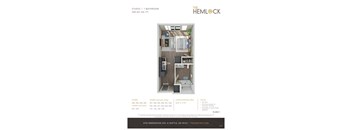 The Hemlock Studio 1A-1C Floor Plan