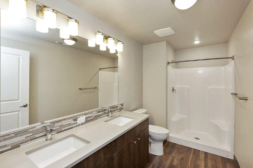 The Lakes at Eagle Model Bathroom with Walk-In Shower