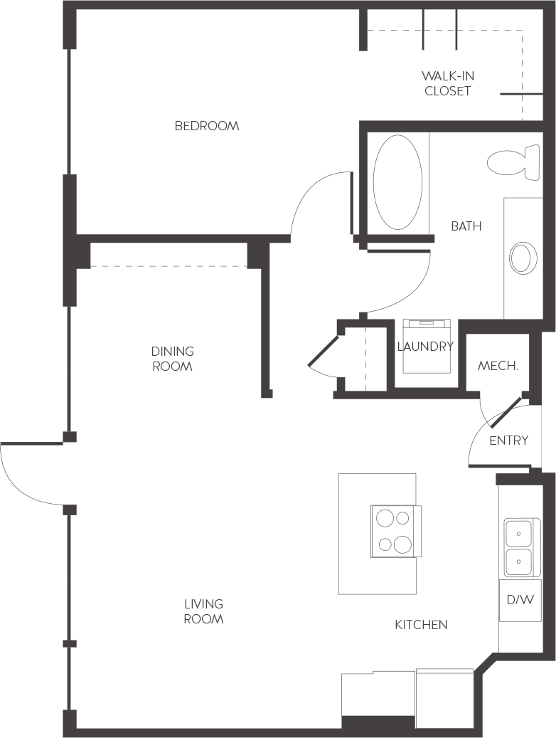 Denver, CO City House Apartments 1 bedroom 1 bath