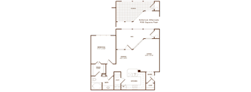 Hudson Miramont Apartments A2 Floor Plan