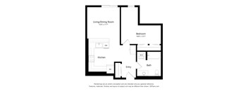 The Line 2D Floor Plan - 1x1 L