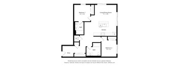 a floor plan of a residence with an open floor plan