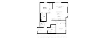 a floor plan of a residence with an open floor plan