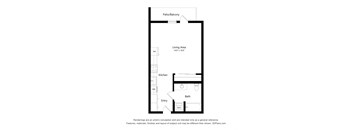 a floor plan of a unit with a bedroom and a bathroom