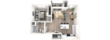The Marlette 1x1 A Floor Plan