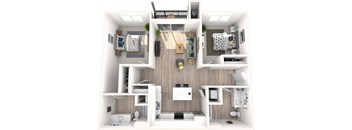 The Marlette 2x2 B Floor Plan