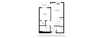 Meadowlark at Fairview Apartments in Fairview, Oregon One Bedroom Floor Plan