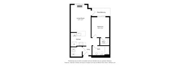 Meadowlark at Fairview Apartments in Fairview, Oregon One Bedroom Floor Plan