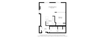 Meadowlark at Fairview Apartments in Fairview, Oregon One Bedroom Floor Plan