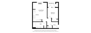 Meadowlark at Fairview Apartments in Fairview, Oregon One Bedroom Floor Plan